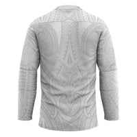 Samoan Traditional Art Tattoos Hockey Jersey Tatau Roman Reigns White Color LT03 - Polynesian Pride