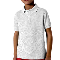 Samoan Traditional Art Tattoos Kid Polo Shirt Tatau Roman Reigns White Color LT03 Kid White - Polynesian Pride