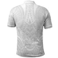Samoan Traditional Art Tattoos Polo Shirt Tatau Roman Reigns White Color LT03 - Polynesian Pride