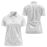 Samoan Traditional Art Tattoos Women Polo Shirt Tatau Roman Reigns White Color - Polynesian Pride