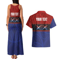 Personalised Samoan DNA-Proud of Samoa Couples Matching Tank Maxi Dress and Hawaiian Shirt Polynesian Patterns LT03 - Polynesian Pride