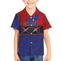 Personalised Samoan DNA-Proud of Samoa Family Matching Off Shoulder Short Dress and Hawaiian Shirt Polynesian Patterns LT03 Son's Shirt Multicolor - Polynesian Pride