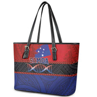 Samoan DNA-Proud of Samoa Leather Tote Bag Polynesian Patterns - Polynesian Pride