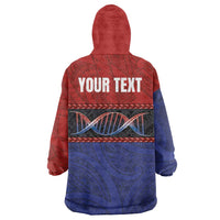 Personalised Samoan DNA-Proud of Samoa Wearable Blanket Hoodie Polynesian Patterns - Polynesian Pride