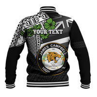 Hawaii James Campbell High School Baseball Jacket Kakau Pattern Black Version LT03 - Polynesian Pride