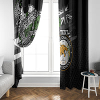 Hawaii James Campbell High School Window Curtain Kakau Pattern Black Version LT03 - Polynesian Pride
