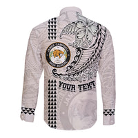 Custom Hawaii James Campbell High School Long Sleeve Button Shirt Tribal Kakau Pattern LT03 - Polynesian Pride