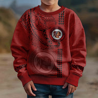 Hawaii Kahuku High & Intermediate School Kid Ugly Christmas Sweater Tribal Kakau Pattern LT03 - Polynesian Pride