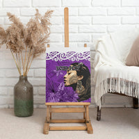 Custom New Zealand Womens Day Canvas Wall Art Traditional Maori Woman Polynesian Pattern Purple Color LT03 8 x 10 inches Purple - Polynesian Pride