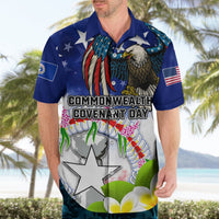 Custom Northern Mariana Islands Commonwealth Covenant Day Hawaiian Shirt Plumeria Flower Splash Style LT03 - Polynesian Pride