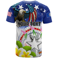 Custom Northern Mariana Islands Commonwealth Covenant Day T Shirt Plumeria Flower Splash Style LT03 - Polynesian Pride