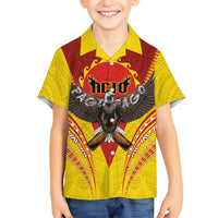 American Samoa Fautasi Race Family Matching Summer Maxi Dress and Hawaiian Shirt Pago Pago-Aeto Samoan Tattoo and Eagle