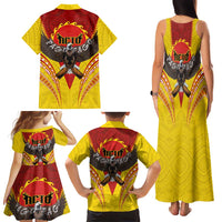American Samoa Fautasi Race Family Matching Tank Maxi Dress and Hawaiian Shirt Pago Pago-Aeto Samoan Tattoo and Eagle
