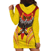 American Samoa Fautasi Race Hoodie Dress Pago Pago-Aeto Samoan Tattoo and Eagle LT03 - Polynesian Pride