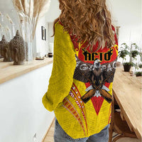 American Samoa Fautasi Race Women Casual Shirt Pago Pago-Aeto Samoan Tattoo and Eagle LT03 - Polynesian Pride