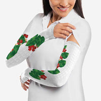 Hawaiian Taro Leaves-Hibiscus and Plumeria Arm Sleeves Polynesian Art-Kakau Tattoo White