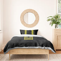 Philippines Polynesian Jasmine Pattern Bedding Set With Barong Tagalog Black Style