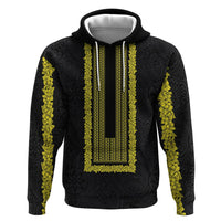 Philippines Polynesian Jasmine Pattern Zip Hoodie With Barong Tagalog Black Style