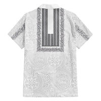 Philippines Polynesian Jasmine Pattern Hawaiian Shirt With Barong Tagalog White Style