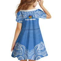 Hela Wigmen Rugby Family Matching Off Shoulder Long Sleeve Dress and Hawaiian Shirt Papua New Guinea Polynesian Tattoo LT03 - Polynesian Pride