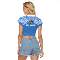 Hela Wigmen Rugby Raglan Cropped T Shirt Papua New Guinea Polynesian Tattoo LT03 - Polynesian Pride
