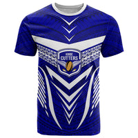 Kimbe Cutters Rugby T Shirt Papua New Guinea Polynesian Tattoo Blue Version LT03 Blue - Polynesian Pride