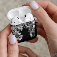 Japanese Irezumi and Hawaiian Polynesian Art Tattoo AirPods Case Black Color - Polynesian Pride