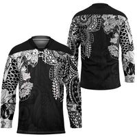 Japanese Irezumi and Hawaiian Polynesian Art Tattoo Hockey Jersey Black Color LT03 - Polynesian Pride