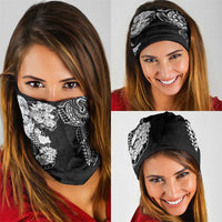 Japanese Irezumi and Hawaiian Polynesian Art Tattoo Neck Gaiter Black Color - Polynesian Pride