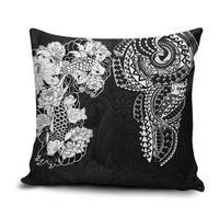 Japanese Irezumi and Hawaiian Polynesian Art Tattoo Pillow Cover Black Color LT03 Black - Polynesian Pride