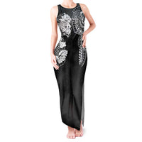 Japanese Irezumi and Hawaiian Polynesian Art Tattoo Tank Maxi Dress Black Color - Polynesian Pride