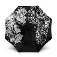 Japanese Irezumi and Hawaiian Polynesian Art Tattoo Umbrella Black Color LT03 One Size Folded 11.42 inch Opened Diameter 37.4 inch Black - Polynesian Pride