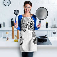 Japanese Irezumi and Hawaiian Polynesian Art Tattoo Apron White Color - Polynesian Pride
