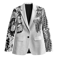 Japanese Irezumi and Hawaiian Polynesian Art Tattoo Blazer White Color - Polynesian Pride