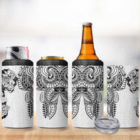 Japanese Irezumi and Hawaiian Polynesian Art Tattoo 4 in 1 Can Cooler Tumbler White Color - Polynesian Pride