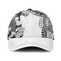Japanese Irezumi and Hawaiian Polynesian Art Tattoo Classic Cap White Color LT03 Universal Fit White - Polynesian Pride