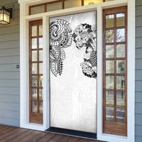 Japanese Irezumi and Hawaiian Polynesian Art Tattoo Door Cover White Color - Polynesian Pride
