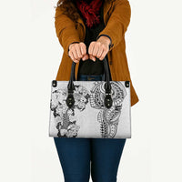 Japanese Irezumi and Hawaiian Polynesian Art Tattoo Leather Bag White Color LT03 - Polynesian Pride