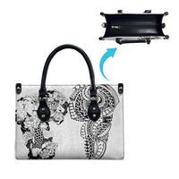 Japanese Irezumi and Hawaiian Polynesian Art Tattoo Leather Bag White Color LT03 - Polynesian Pride