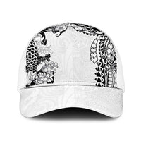 Japanese Irezumi and Hawaiian Polynesian Art Tattoo Mesh Trucker Cap White Color LT03 One Size White White - Polynesian Pride