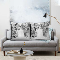 Japanese Irezumi and Hawaiian Polynesian Art Tattoo Pillow Cover White Color LT03 - Polynesian Pride