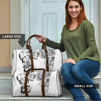 Japanese Irezumi and Hawaiian Polynesian Art Tattoo Travel Bag White Color LT03 - Polynesian Pride
