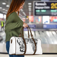 Japanese Irezumi and Hawaiian Polynesian Art Tattoo Travel Bag White Color LT03 - Polynesian Pride