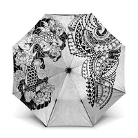 Japanese Irezumi and Hawaiian Polynesian Art Tattoo Umbrella White Color LT03 One Size Folded 11.42 inch Opened Diameter 37.4 inch White - Polynesian Pride