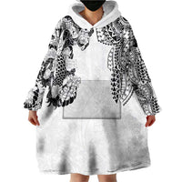 Japanese Irezumi and Hawaiian Polynesian Art Tattoo Wearable Blanket Hoodie White Color - Polynesian Pride