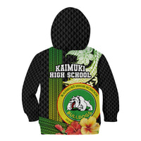 Hawaii Kaimuki High School Kid Hoodie Tribal Kakau Pattern Mix Hibiscus Flower LT03 - Polynesian Pride
