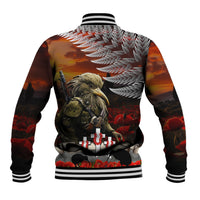 New Zealand ANZAC Day Baseball Jacket The Ode of Remembrance and Silver Fern LT03 - Polynesian Pride