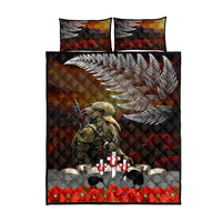New Zealand ANZAC Day Quilt Bed Set The Ode of Remembrance and Silver Fern
