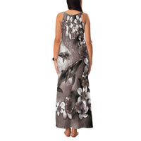 Hawaiian Lei Day Plumeria Humpback Whales Family Matching Tank Maxi Dress and Hawaiian Shirt Polynesian Art Vibrant Starry Nebula Grayscale Style