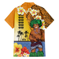 Happy Lei Day Hawaiian Shirt Hula Male Dancer Polynesian Flower Kakau Pattern LT03 - Polynesian Pride
